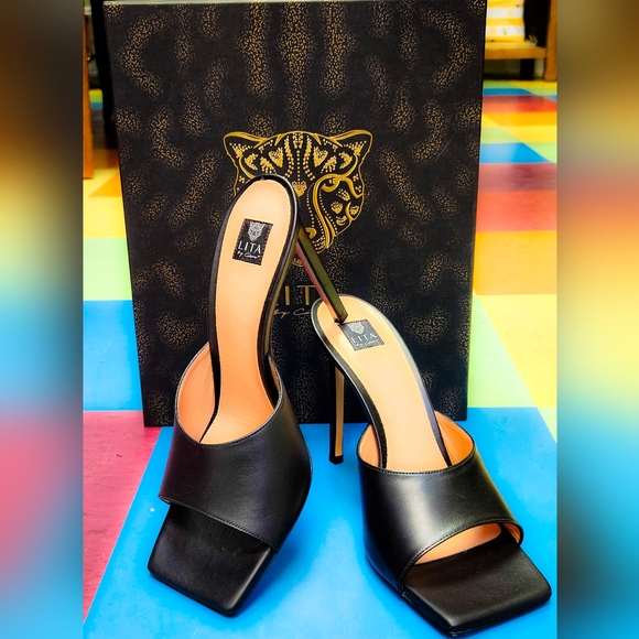 NIB Solid Square Toe Slide Sandal (Women)LITA by Ciara - Picture 1 of 6